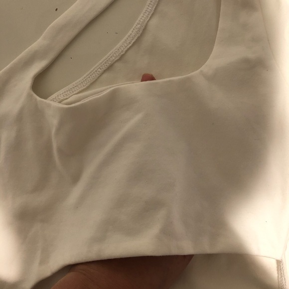 Blue Life One Shoulder Body Suit w Cut Outs White - Picture 7 of 9